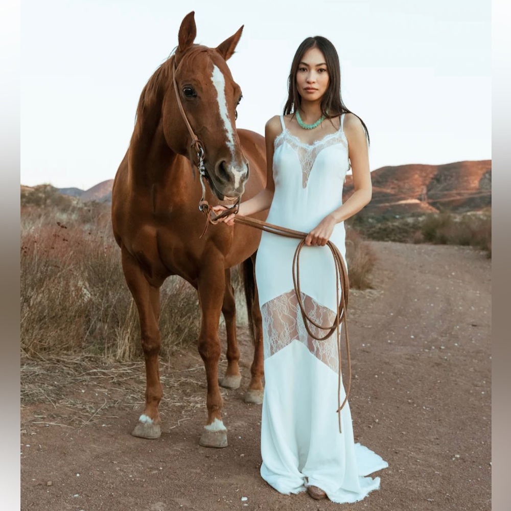 Stone Cold Fox white lace maxi dress!